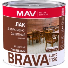 Лак BRAVA ALKYD 1120 декоративно-защитный бесцветный глянцевый