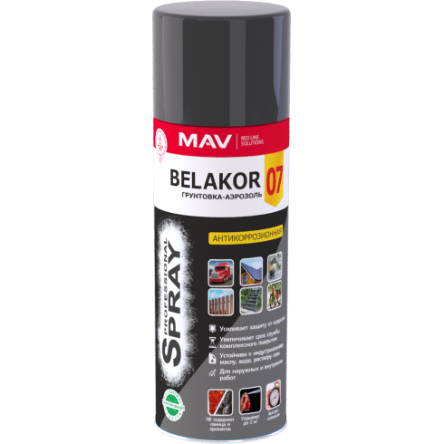 Грунтовка-аэрозоль BELAKOR 07 алкидная антикоррозионная