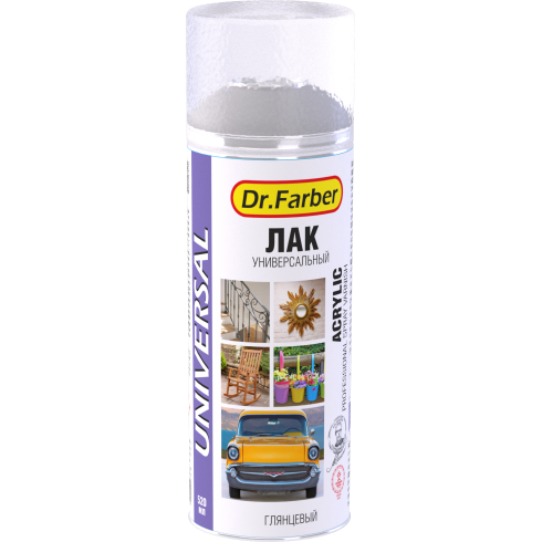 Лак-аэрозоль Dr. Farber акриловый универсальный