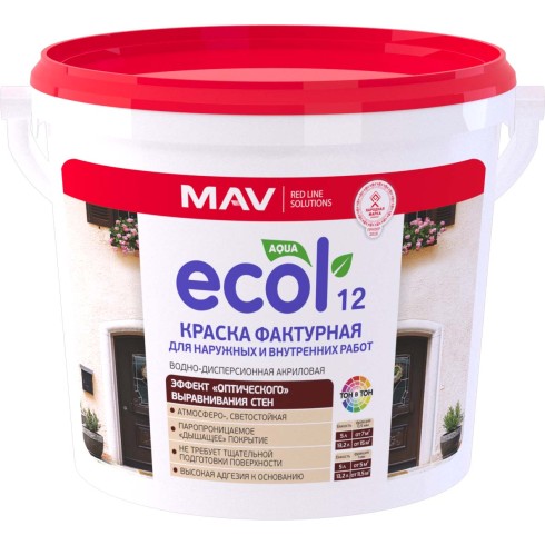 Краска ECOL 12 фактурная
