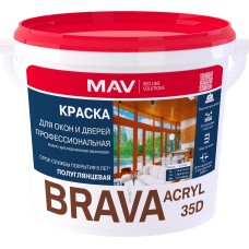 Краска BRAVA ACRYL 35D для окон и дверей профессиональная