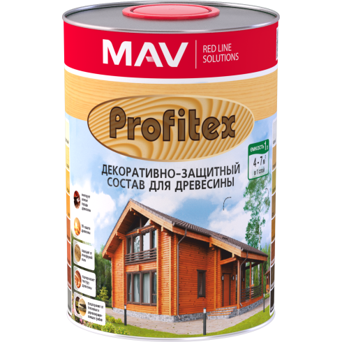 Состав PROFITEX декоративно-защитный для древесины