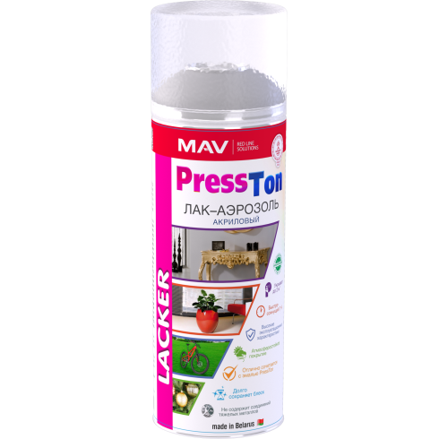 Лак-аэрозоль PressTon акриловый универсальный